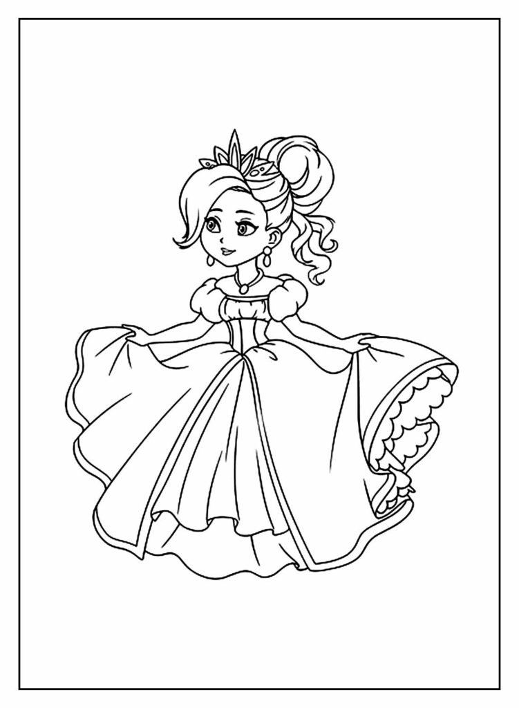 desenhos de princesas para colorir 42