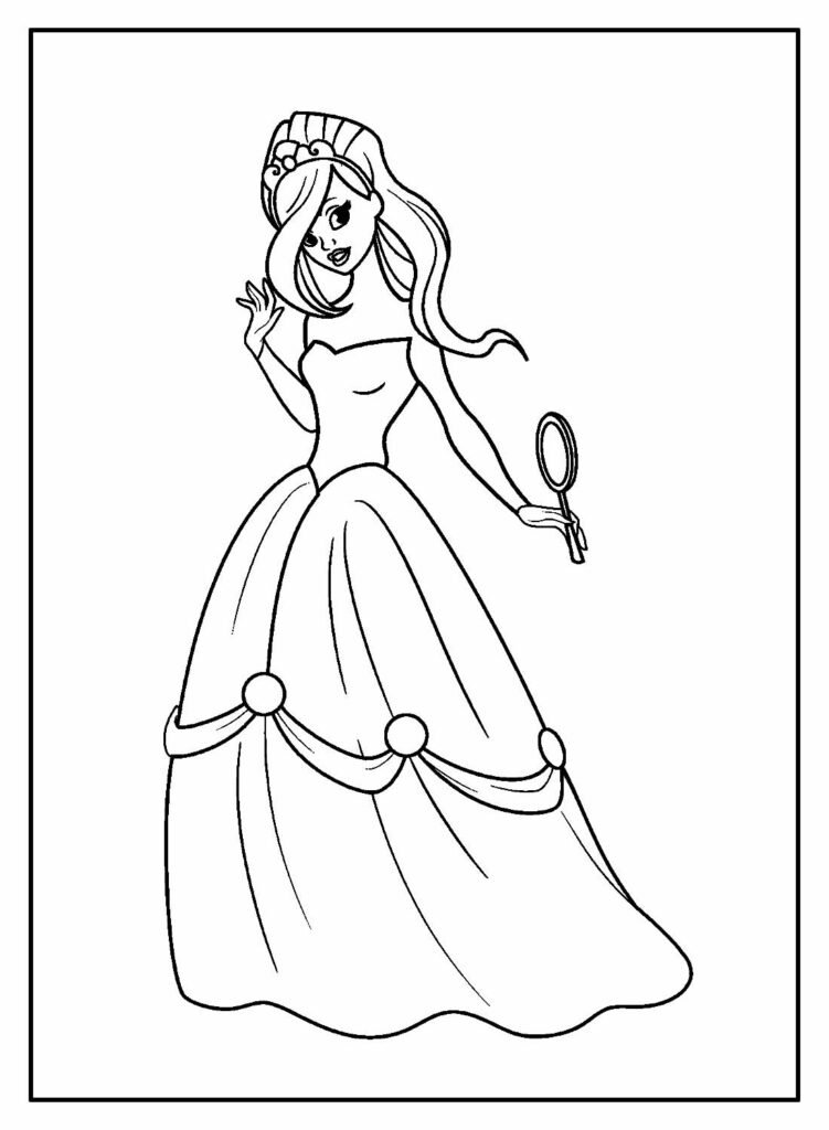 desenhos de princesas para colorir 46