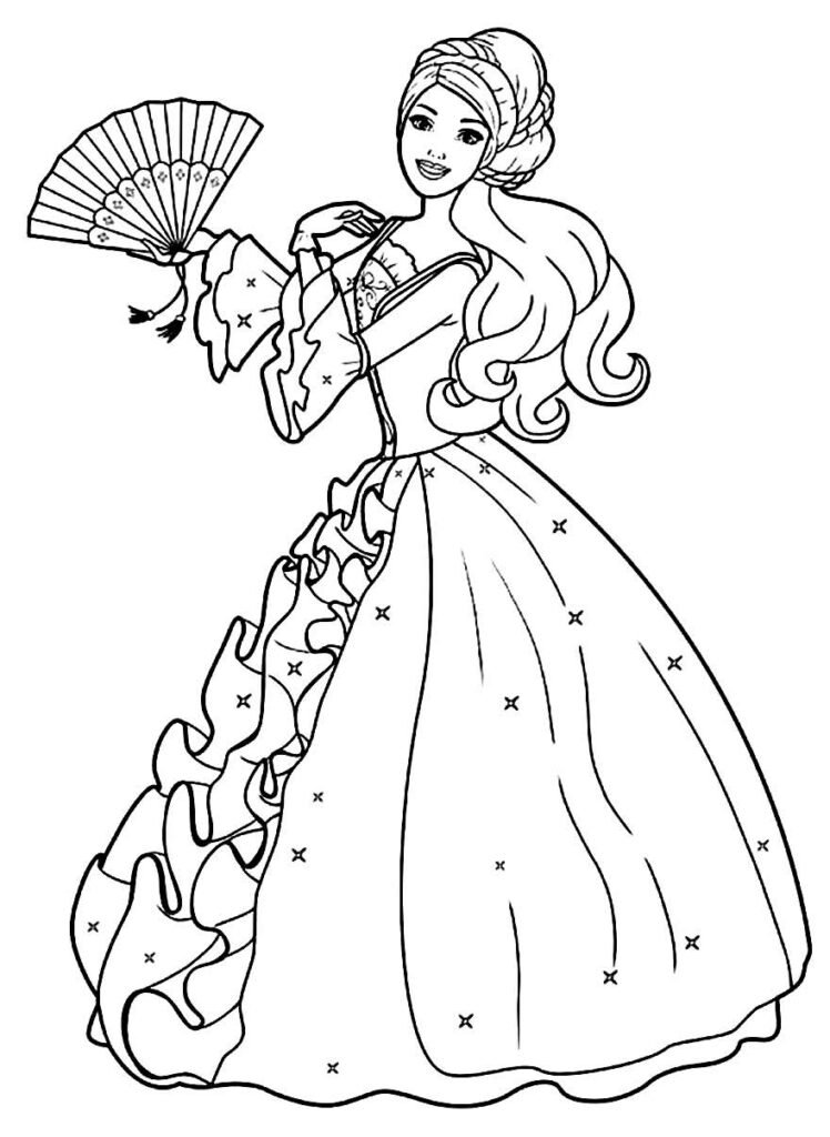 desenhos de princesas para colorir 5