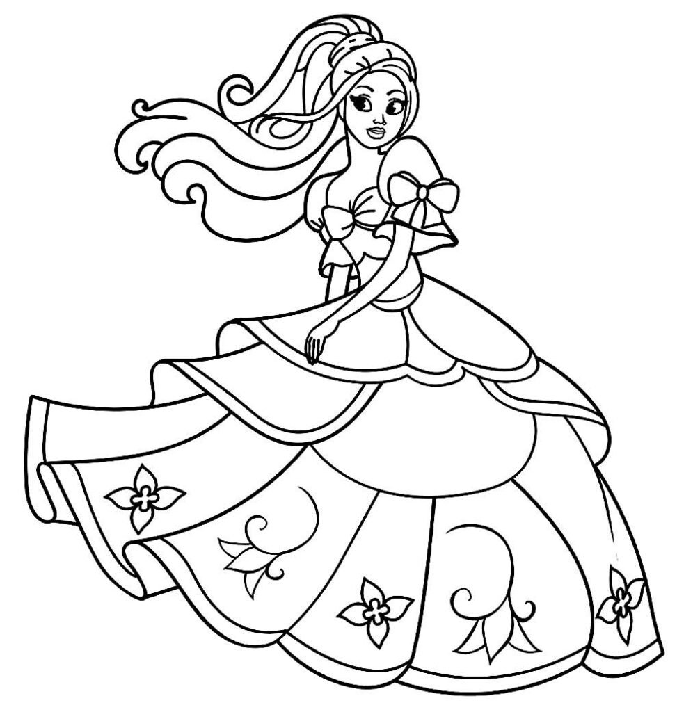 desenhos de princesas para colorir 6