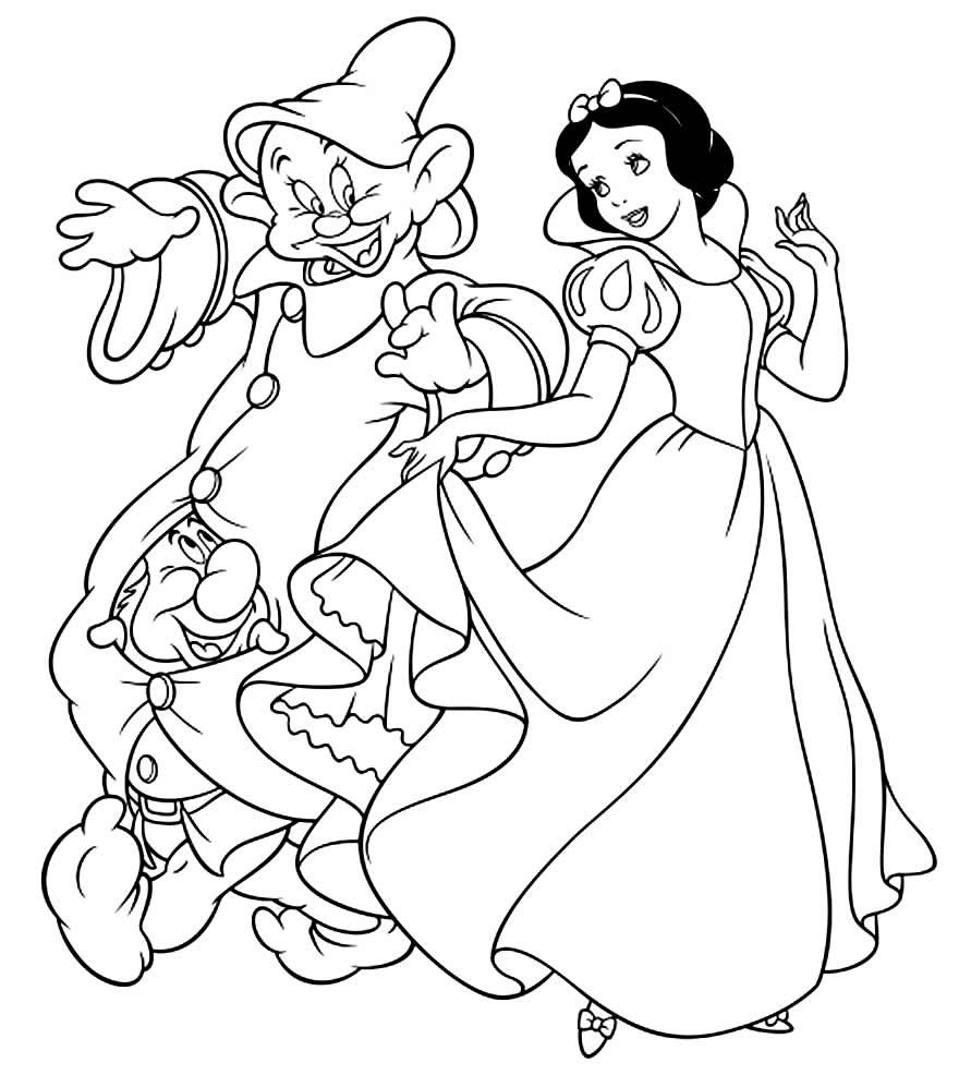 desenhos para colorir de branca de neve 3