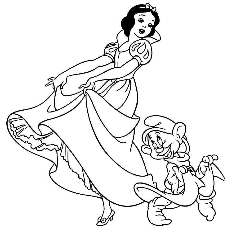 desenhos para colorir de branca de neve 4