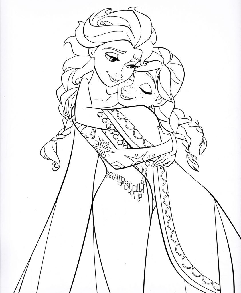 elsa para colorir e pintar