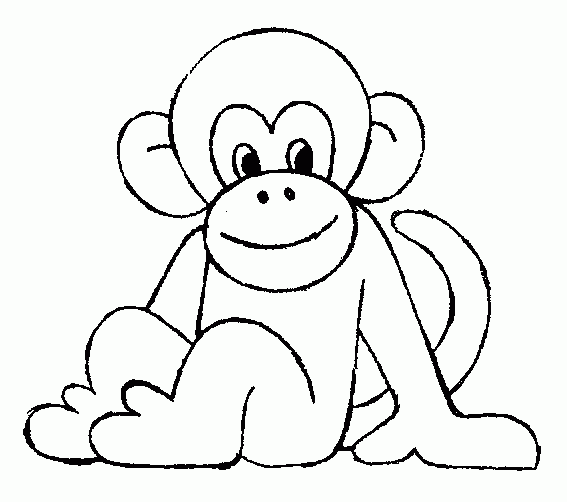 Macaco Simples para colorir