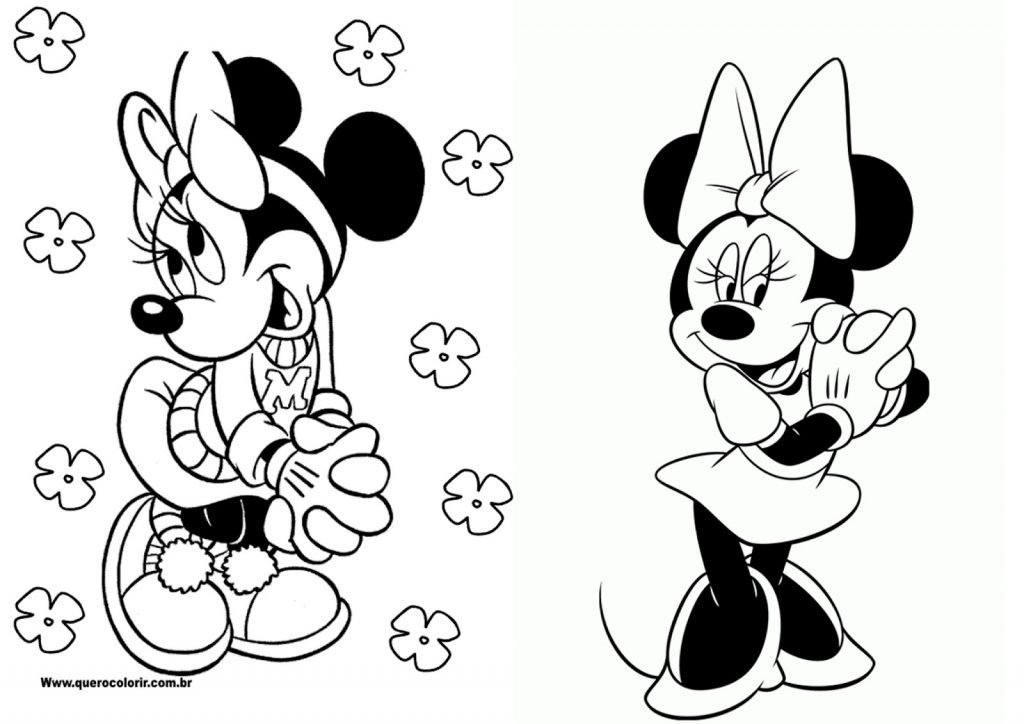 Mickey E Minnie Para Colorir E Imprimir Muito Fácil Colorir E Pintar 2253