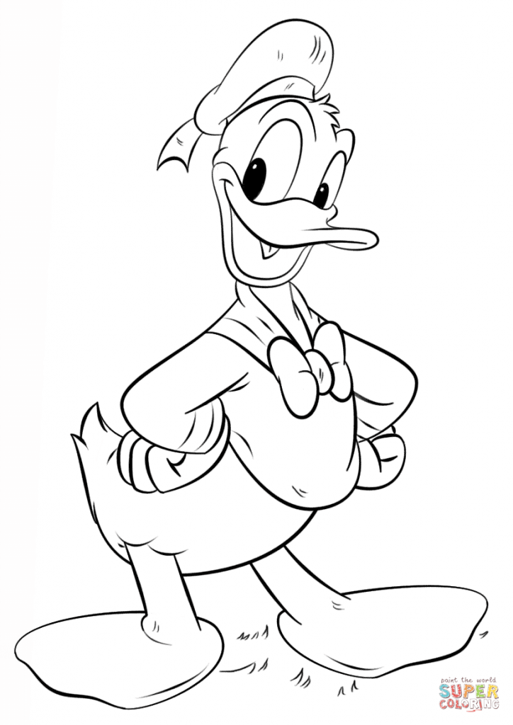 Pato Donald para Colorir e Imprimir - Muito FÃ¡cil