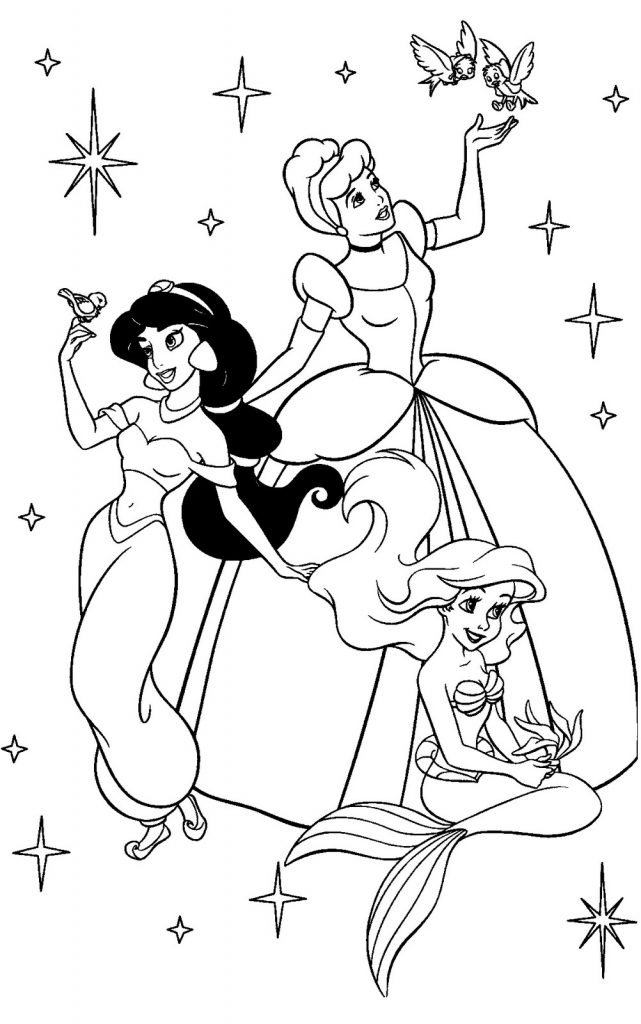 princesas para colorir e pintar