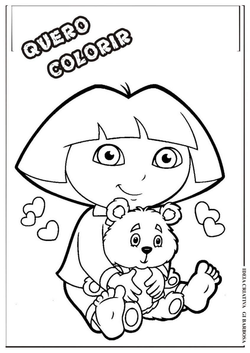 Dora Aventureira Para Colorir E Imprimir Muito F Cil Colorir E Pintar