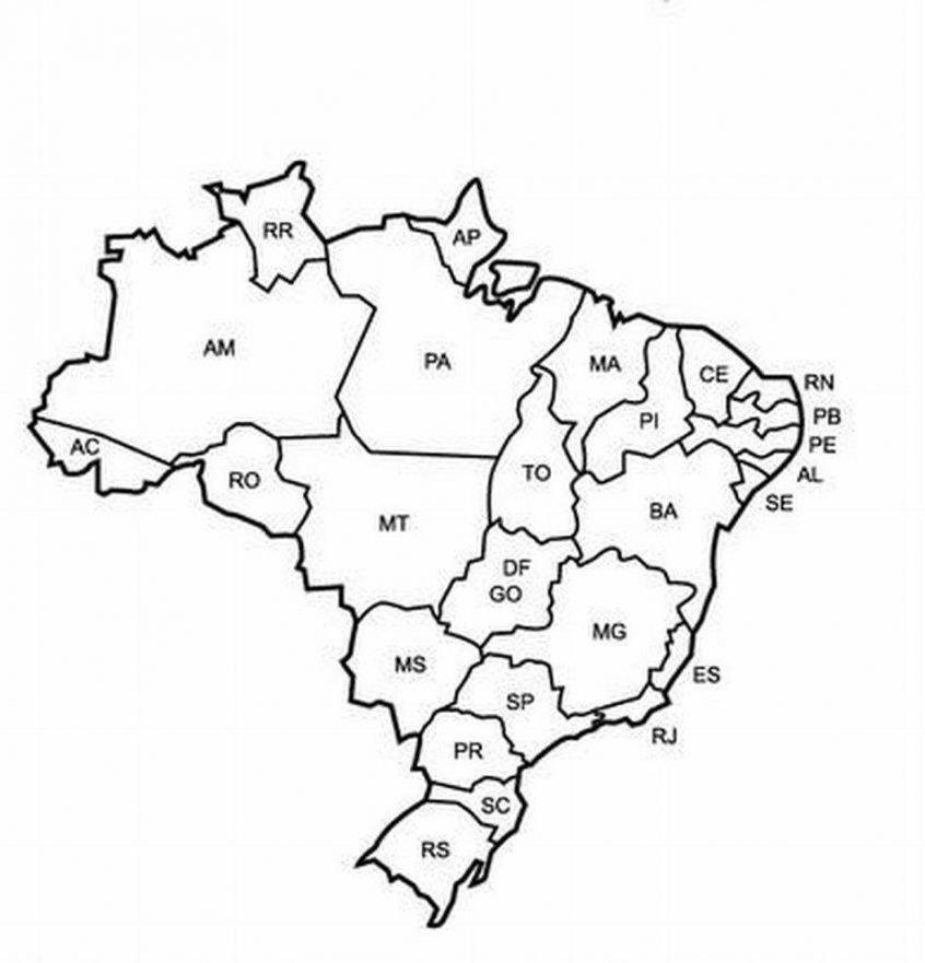 Mapa Do Brasil Para Colorir E Imprimir Em Pdf Muito Fácil 9147