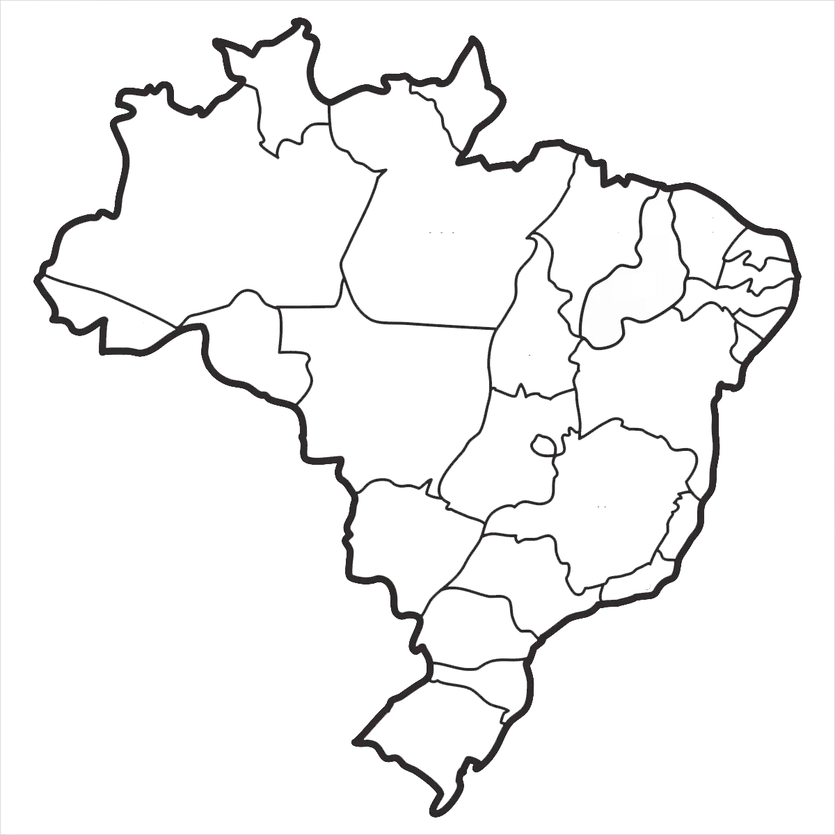 Mapa Do Brasil Para Colorir E Imprimir Em Pdf Muito Fácil 5702