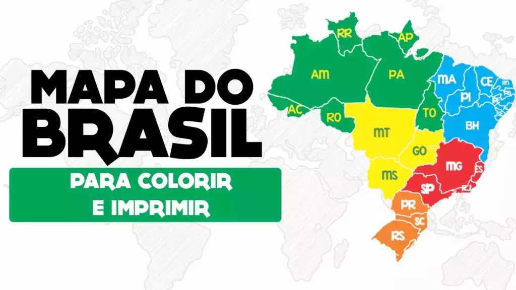 mapa do Brasil para colorir
