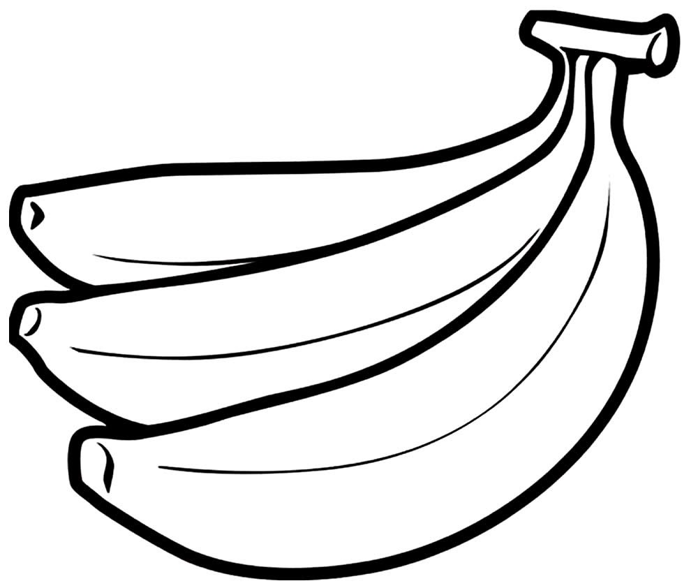 Página para colorir de banana para crianças