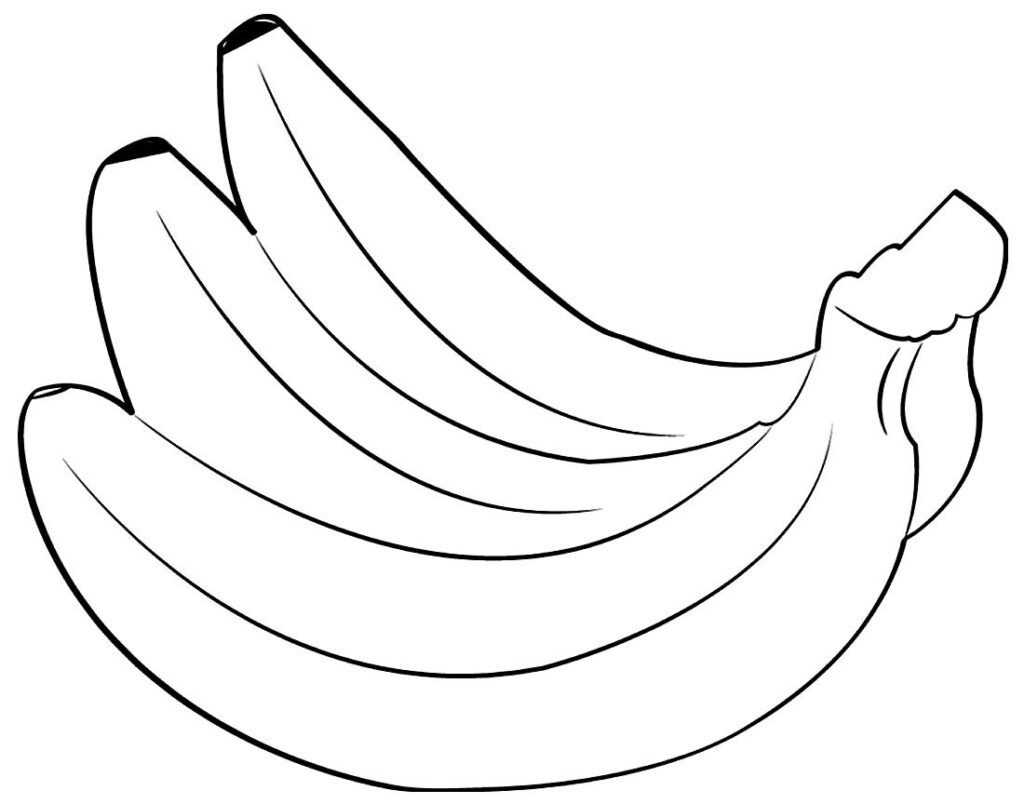 banana para colorir 11