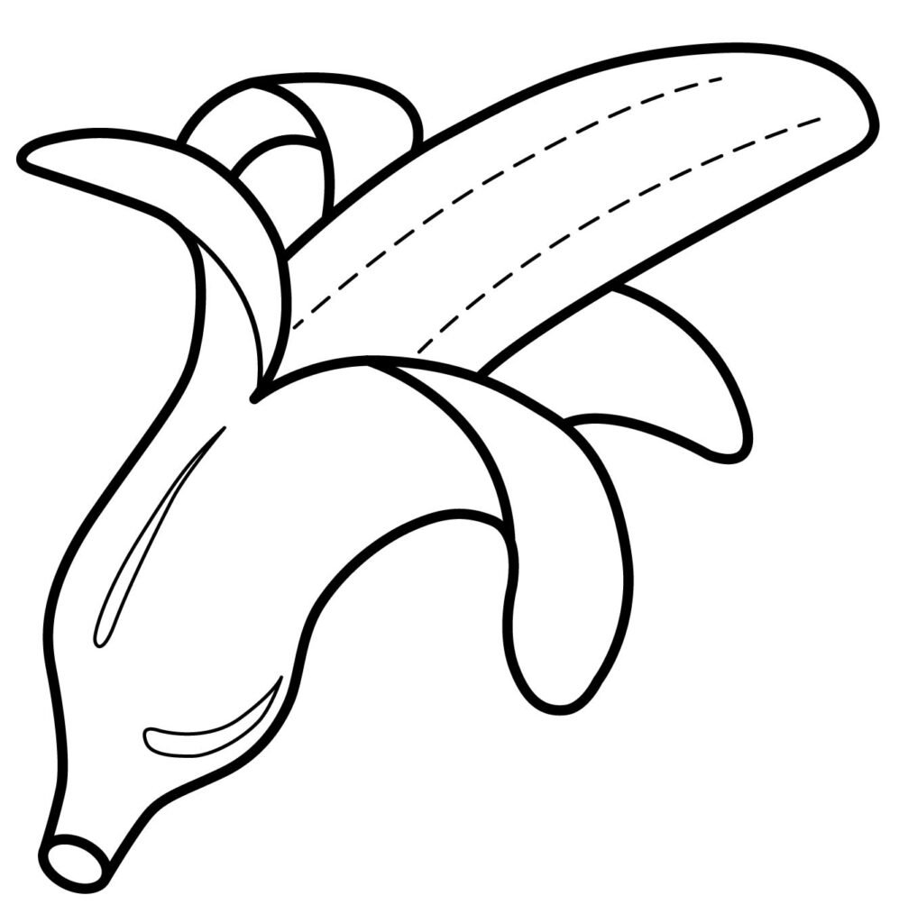 banana para colorir 14