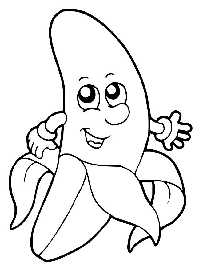 banana para colorir 18