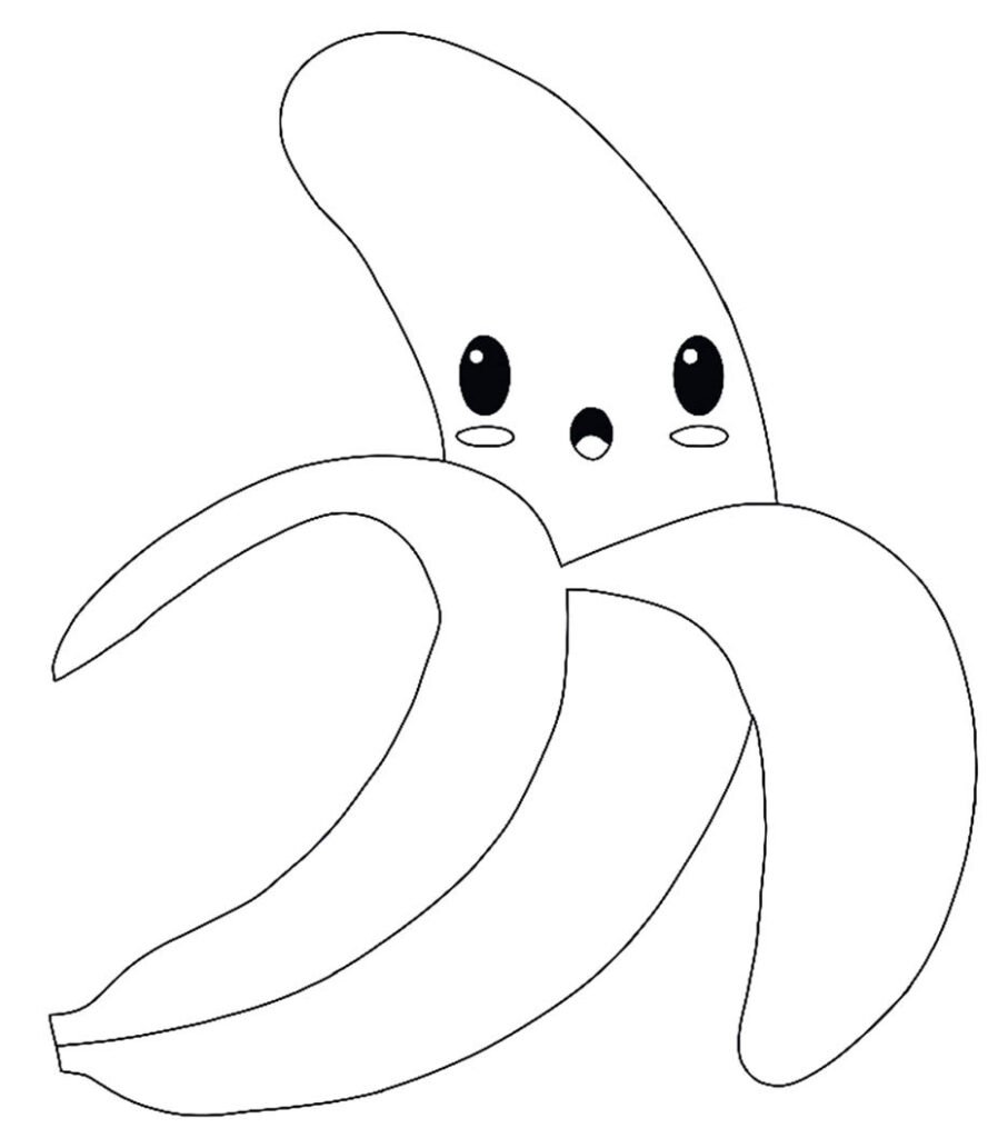 banana para colorir 4