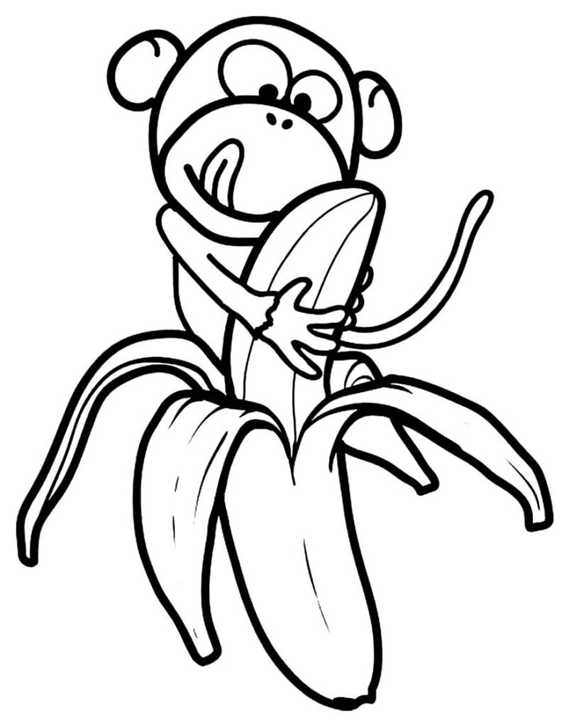 banana para colorir 5