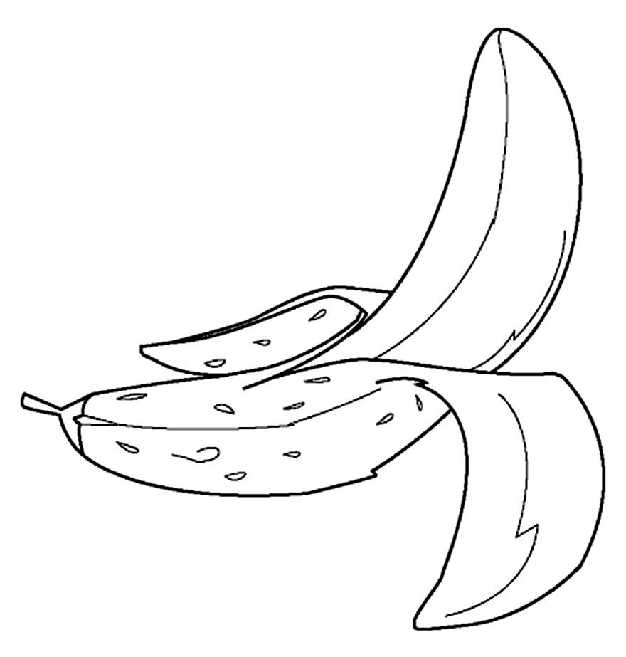 banana para colorir 6