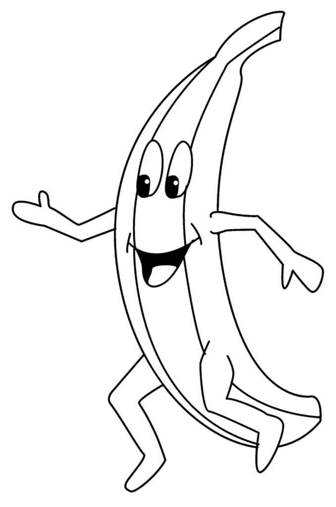 banana para colorir 7