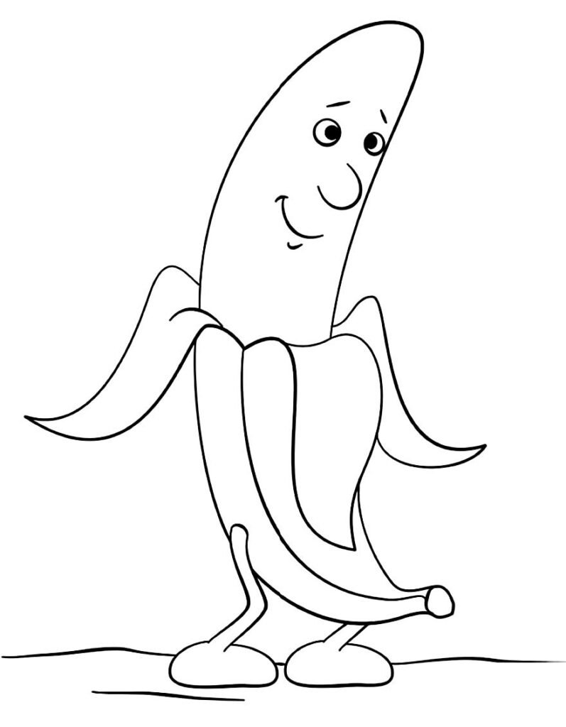 banana para colorir 8