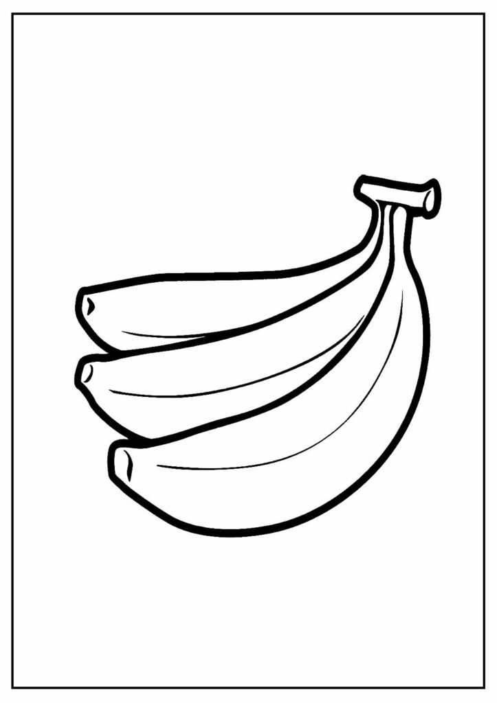 desenho de banana para pintar 3