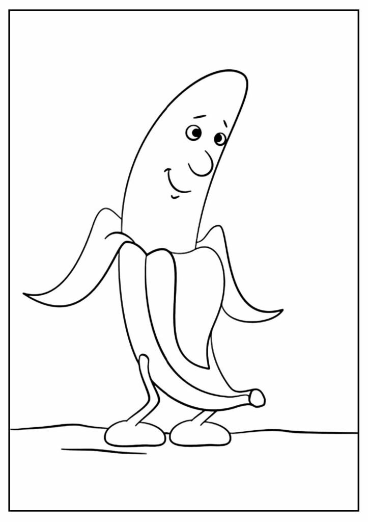 desenho de banana para pintar 9