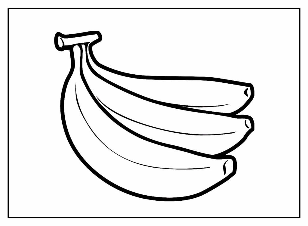 desenhos de banana para colorir 1