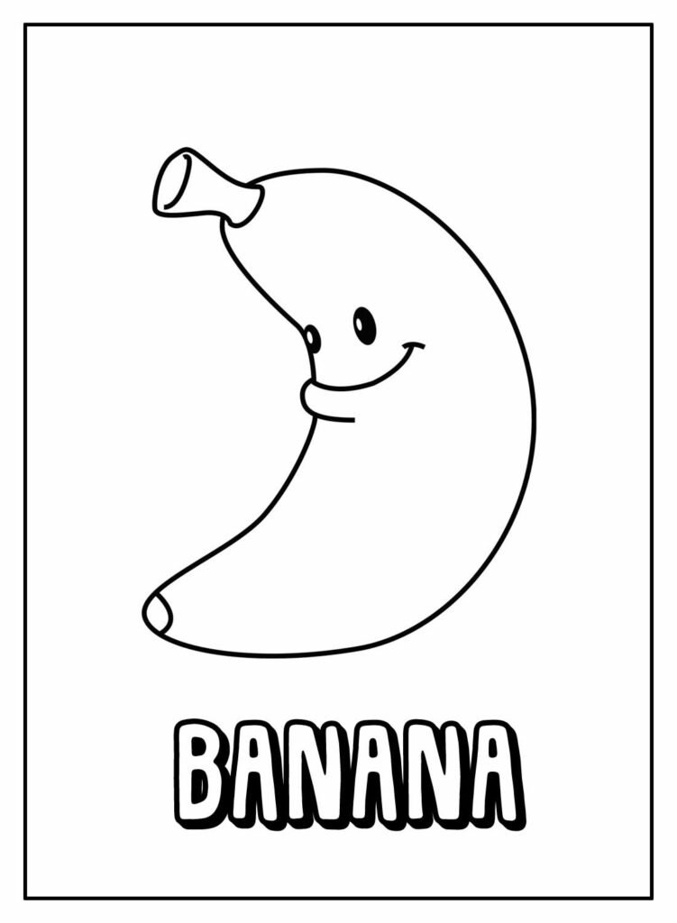 desenhos de banana para colorir 13