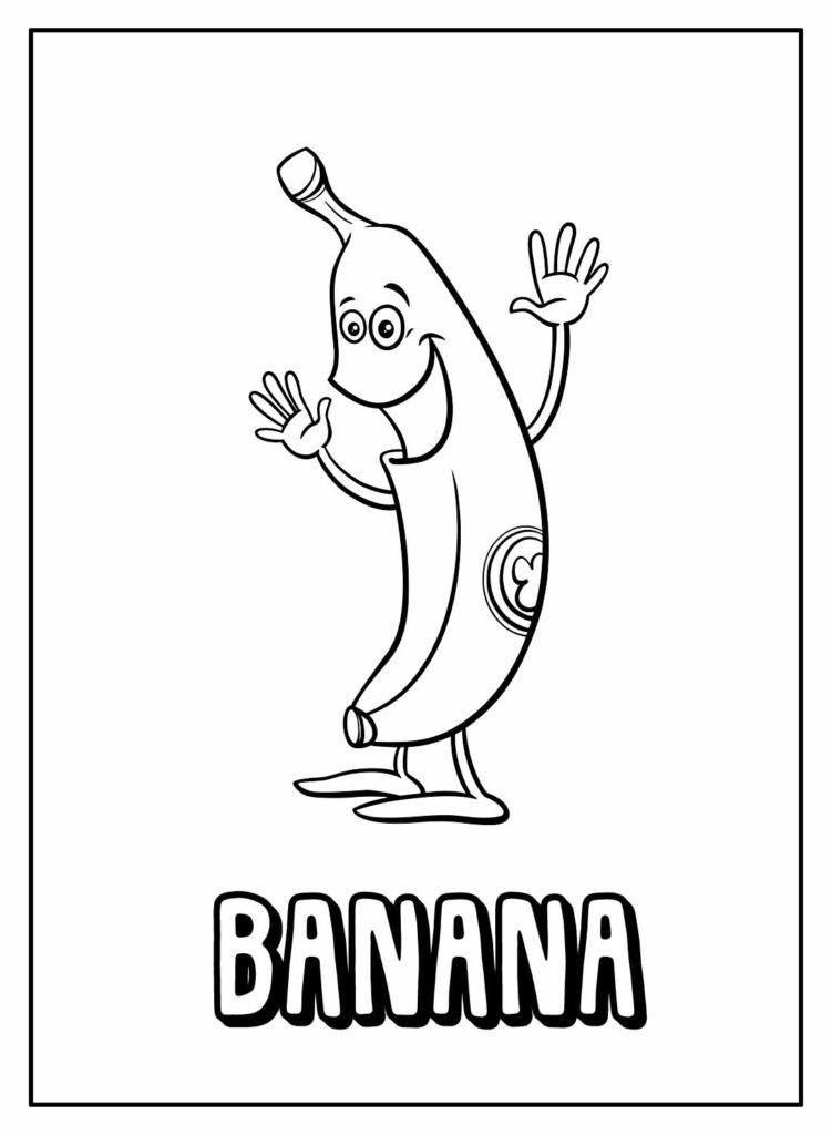 desenhos de banana para colorir 14