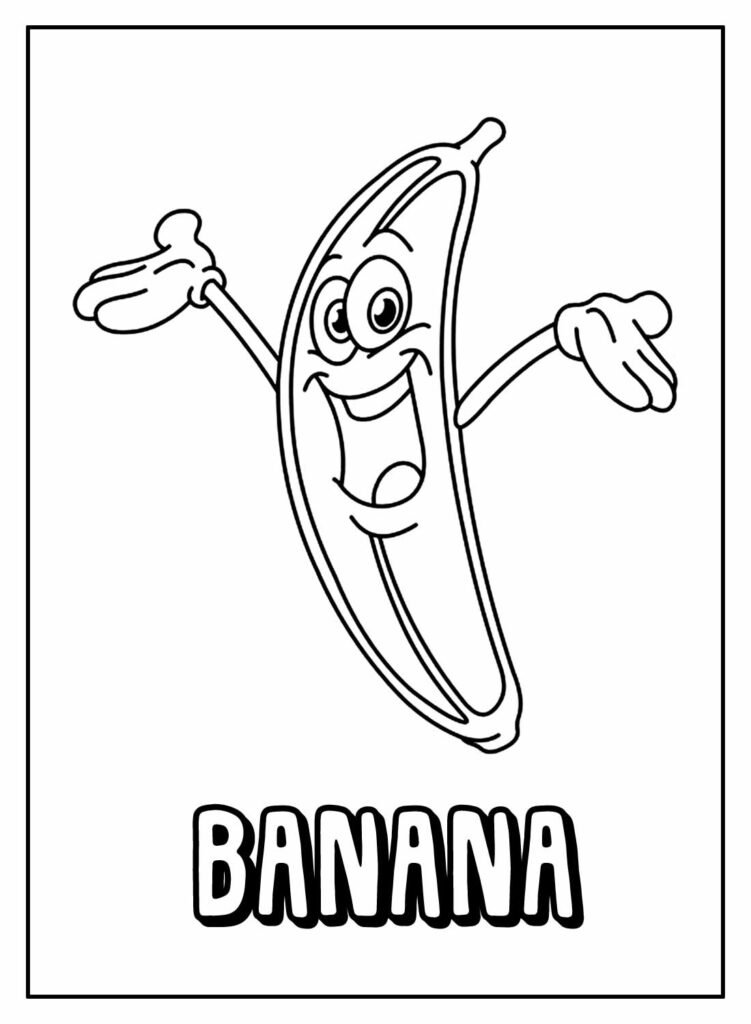 desenhos de banana para colorir 15