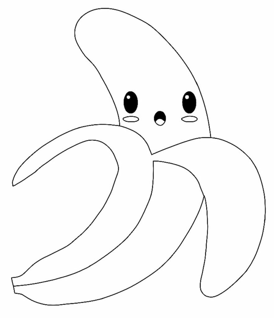3000+ Desenhos para Colorir  Banana desenho, Desenhos para colorir,  Desenhos