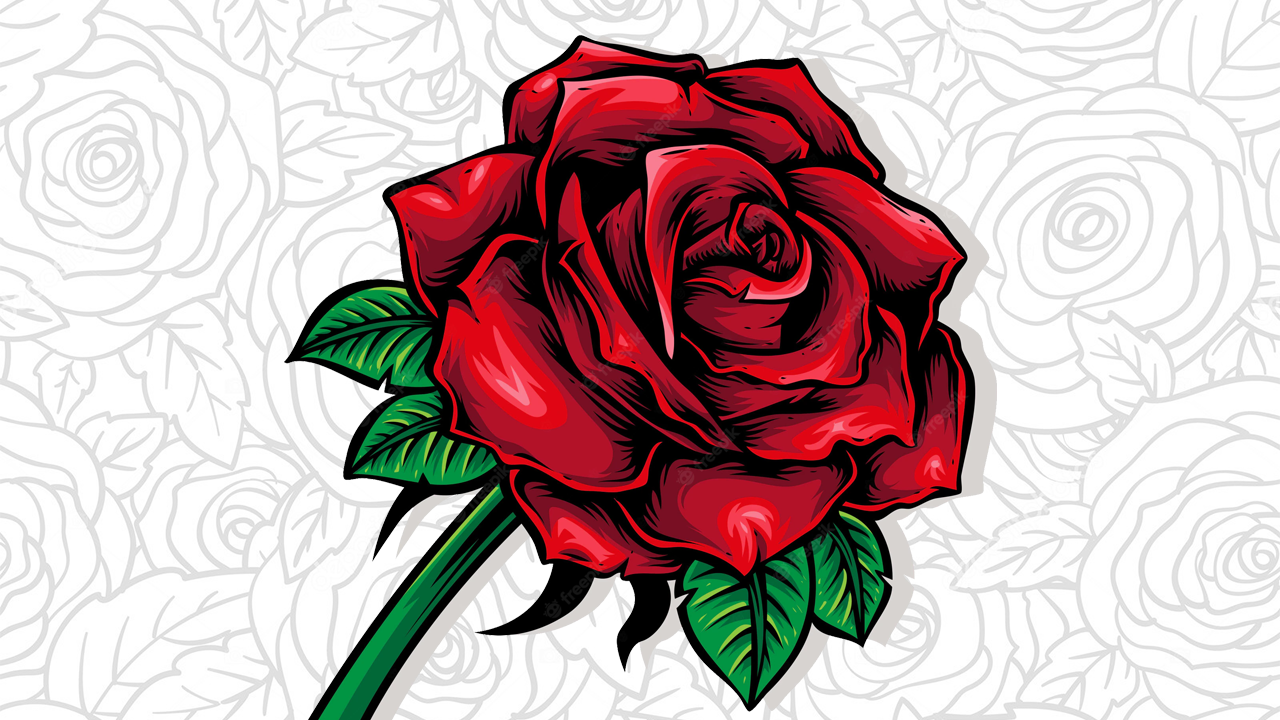 Desenho de Rosa para Colorir - Colorir.com