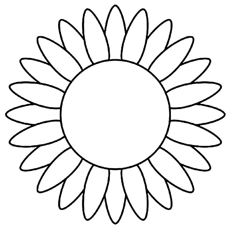 Desenho de Flor de girassol para Colorir - Colorir.com