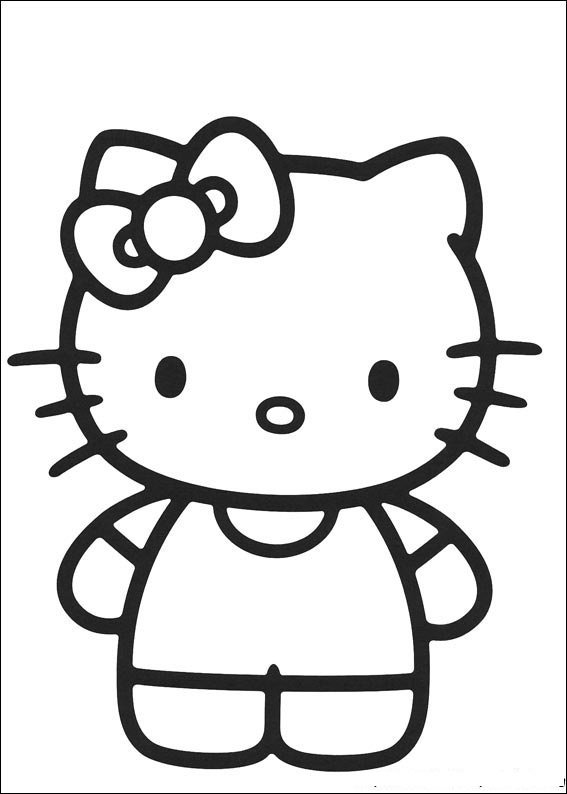 hello kitty para colorir lindo