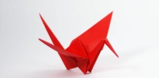 origami pássaro tsuru