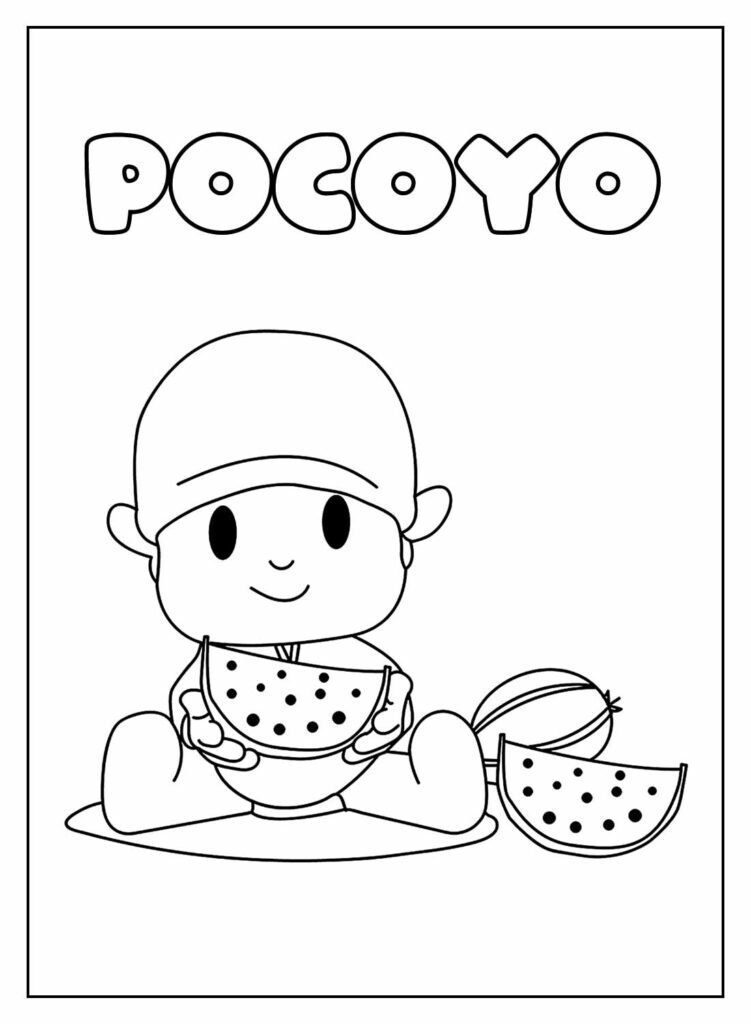 Desenho Educativo do Pocoyo para colorir (2)