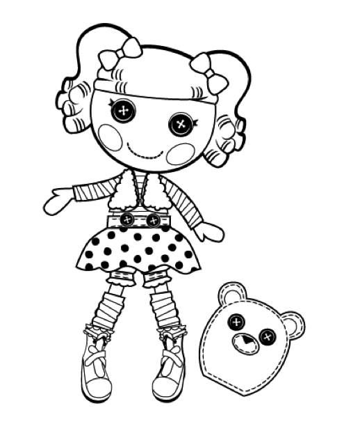 Lalaloopsy para colorir contorno