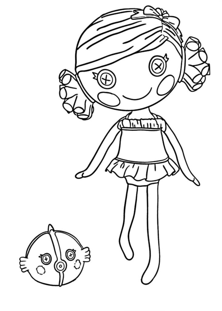 Lalaloopsy para colorir praia