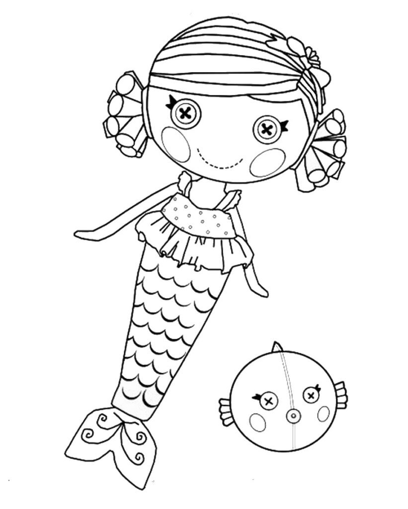 Lalaloopsy para colorir sereia