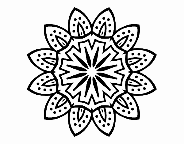 Mandala com pétalas