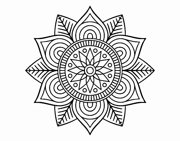 Mandala da flor da estrela