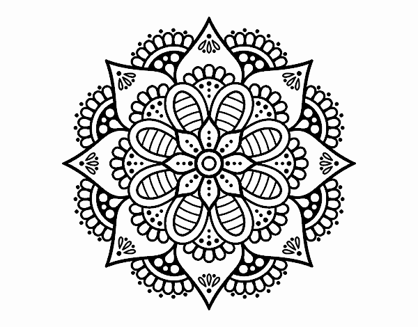 Mandala de flor de primavera