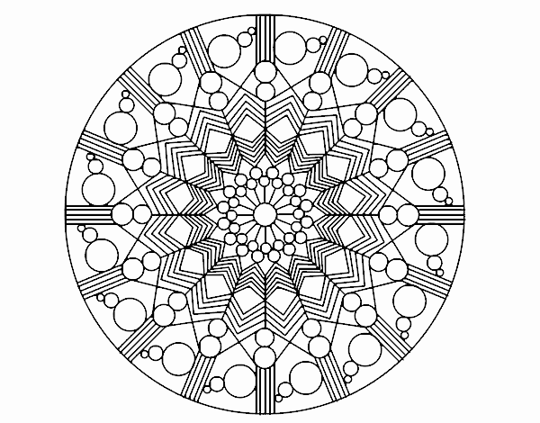 Mandala flor com círculos