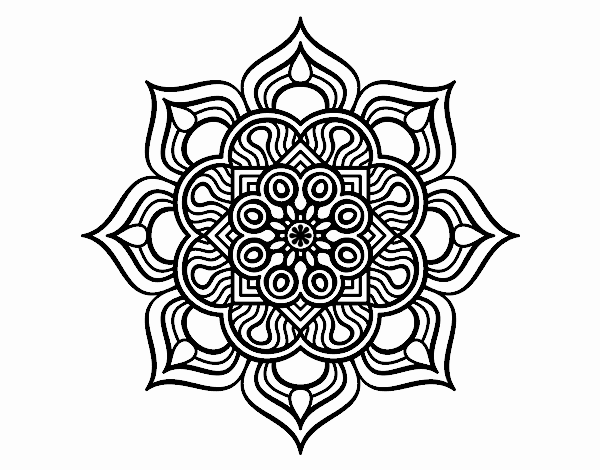 Mandala flor de fogo