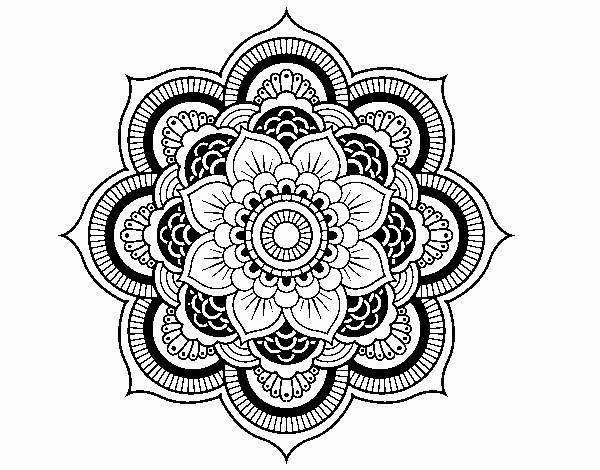 Mandala flor oriental