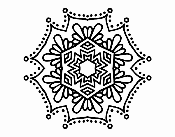 Mandala flor simétrico