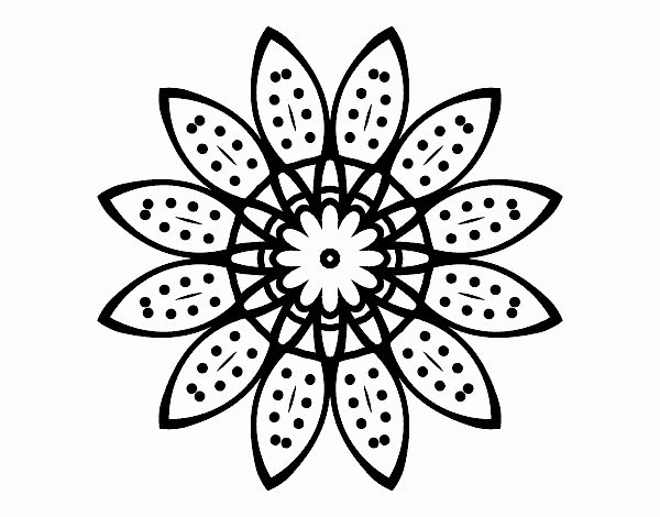 Mandala flores com pétalas