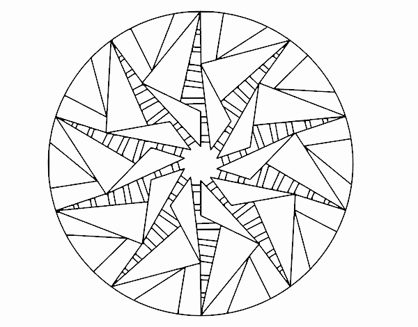 Mandala sol triangular