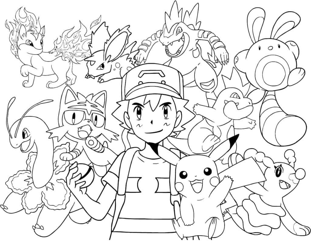 Como Desenhar e Colorir Ash 2/2 Pokémon - How to Color Ash 