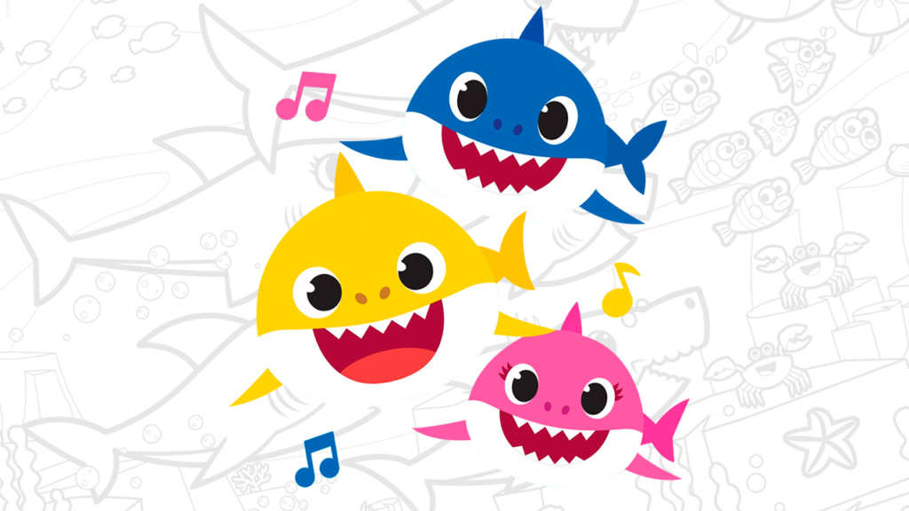 baby shark para colorir